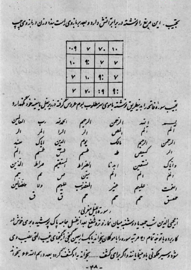 نمای 4 از کتاب سر المستتر در علوم غریبه | جفر و خوابنامه شیخ بهایی - احضار موکل